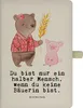Mr. & Mrs. Panda Skizzenbuch Bäuerin Herz - Transparent - Produktbild-Vorschau 1