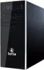 A black computer tower with a white trim and the brand logo on the front. Produktbild-Vorschau
