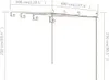 A diagram showing the dimensions of a pergola. Produktbild-Vorschau