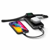 A Satechi Quatro Wireless Power Bank is shown charging an iPhone, an Apple Watch, and AirPods. Produktbild-Vorschau