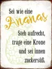 vianmo Holzschild 40x30 cm sei Ananas aufrecht zuckersüß Produktbild-Vorschau 1
