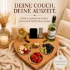 Herz Couchbar in Eiche handgefertigt mit 4 Glasschalen - Produktbild-Vorschau 3