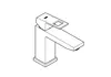 GROHE Eurocube, Kúpeľňové umývadlo, Páková rukoväť, 1/2", Náhľad obrázku produktu 6