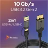 Cavo Hard Disk USB C USB A a Micro USB B 3.2 10Gbps 0.5m Anteprima dell’immagine prodotto 2