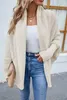 ASKSA Damen Cardigan Pullover Grob Gestrickt Wickel Produktbild-Vorschau 2