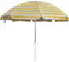 GLÜCKLICHES GRÜN Sonnenschirm Strand 230 cm, gelb Streifen Produktbild-Vorschau 1