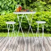 Relaxdays Barhocker klappbar BASTIAN 2er Set weiss, Produktbild-Vorschau 2