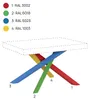 Ausziehbarer Tisch 90x130/390 cm Volantis Noce Gestell 4/B Produktbild-Vorschau 6