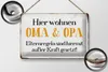 Blechschild Spruch 30x20cm hier wohnen Opa und Oma Retro Produktbild-Vorschau 3
