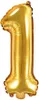 Folienballon Zahl "1" 35cm gold Metall 1 Stk. Produktbild-Vorschau 2