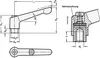 Verstellbarer Klemmhebel GN 300.1 d1 M 10 mm l1 78 mm l2 63 Produktbild-Vorschau 3