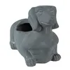Clayre & Eef Doniczka do wnętrz Pies 30x12x16 cm Szary Podgląd zdjęcia produktu 2