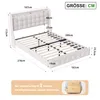 INONEFT, cama flotante de 160x200 cm, cama tapizada con LED Vista previa de la imagen del producto 5