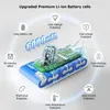 A cutaway view of a battery pack with various protection features highlighted by icons and text. Anteprima dell’immagine prodotto