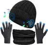 3 in 1 Bluetooth 5.0 Musik Beanie Set Winterhut Ohrplost Produktbild-Vorschau 1