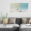 DEQORI Hybrid Leinwand Bild 100x50 cm 'Mädchen an Produktbild-Vorschau 3