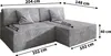 Masseno Ecksofa FIORO P mit Schlaffunktion L-Form, Sofa mit Produktbild-Vorschau 7