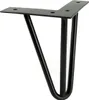 A single black hairpin leg for furniture. Podgląd zdjęcia produktu