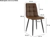 Polsterstuhl Schalenstuhl mit Stoffbezug braun ULLI Produktbild-Vorschau 2