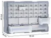 vidaXL Vícezásuvkový organizér s 38 zásuvkami 52x16x37,5 cm Náhled obrázku produktu 7