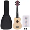 vidaXL Set di ukulele soprano per bambini con borsa in Anteprima dell’immagine prodotto 10