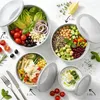 Salatschüssel mit Silikon Deckel, Groß 4er-Set Produktbild-Vorschau 3