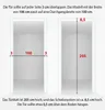 Diagram showing dimensions and installation guidelines for a sliding door. Produktbild-Vorschau