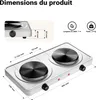 Dvojitá varná doska Wiltec 2000W elektrická varná doska s Náhľad obrázku produktu 3