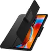 A black tablet case is shown open, revealing the tablet screen. Podgląd zdjęcia produktu
