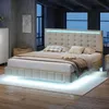 Letto imbottito ProximaX 160x200 cm in beige, letto sospeso Anteprima dell’immagine prodotto 1