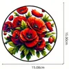 GKA Sonnenfänger Mohn 15 cm Buntglas Lichtfänger Produktbild-Vorschau 5