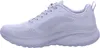 A side view of a single gray Skechers Bobs Sport Squad Chaos women's training shoe. Voir les images du produit