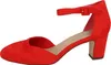 Tamaris Damen Pumps Fesselriemen Blockabsatz samtige Haptik Produktbild-Vorschau 7
