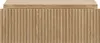 A close-up front view of a wooden nightstand with a ribbed drawer front. Produktbild-Vorschau