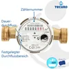 tecuro Wasserzähler mit Baulänge 130 mm, Q³ 4,0 m³/h, DN20, Produktbild-Vorschau 6