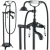 Ari Retro Freistehende Badewannenarmatur Schwarz Antik Mit Produktbild-Vorschau 1
