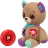 A plush teddy bear with a button accessory. Podgląd zdjęcia produktu