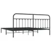 The Living Store Bettgestell mit Kopfteil Metall Schwarz Produktbild-Vorschau 7