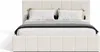 FEDVE Polsterbett Malfo Slim aus Bouclé-Stoff 200x200 cm, Produktbild-Vorschau 1