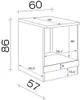 Flex Well Herdumbauschrank Varo BxTxH 60 x 60 x 85 cm weiß Produktbild-Vorschau 2