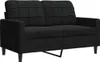 vidaXL 2-osobowa sofa czarna 120 cm aksamitna Podgląd zdjęcia produktu 1