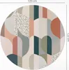 Boho-Abstraktion runde Formen im Retro-Stil– Vinylteppich – Produktbild-Vorschau 5