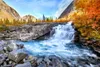 Muralo Vlies Fototapete WASSERFALL Herbstbäume Landschaft Produktbild-Vorschau 2