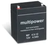 Batteria al piombo Multipower MP4.5-12 Pb 12V / 4,5Ah Anteprima dell’immagine prodotto 9