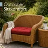 Coussin Beautissu Lounge Outdoor Rouge XLuna, 60 x 60 cm Voir les images du produit 2