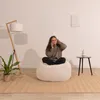 Pouf sacco in velluto a coste BANANAIR 120 x 100 cm beige Anteprima dell’immagine prodotto 5