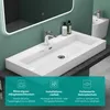 Mai&Mai Waschbecken Mineralguss Weiß, 90x48x10 cm (BxTxH), Produktbild-Vorschau 2