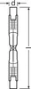 A technical drawing of a light bulb with dimensions indicated. Produktbild-Vorschau