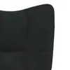 A close-up view of the corner of a black upholstered chair. Produktbild-Vorschau