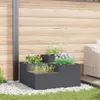 vidaXL Vaso da giardino antracite 80 x 80 x 48 cm acciaio Anteprima dell’immagine prodotto 2